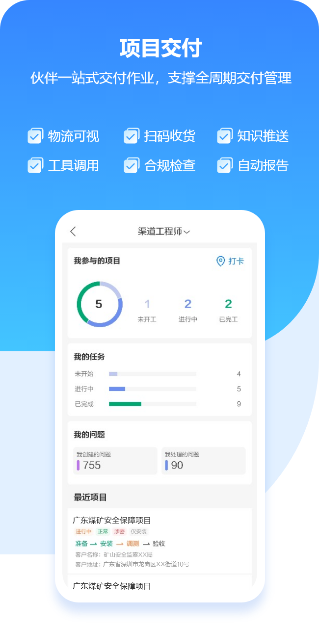 华为企业服务APP，一站式项目交付、维护作业、资料获取、社区交流